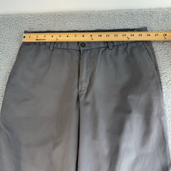 Nike Pants Mens 33x31 Grey Dri-Fit Golf Slacks Flat Front Performance Stretch - Picture 3 of 11